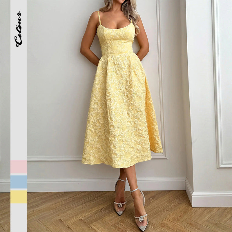 Damen Tailliertes Cocktailkleid mit schimmerndem Stoff und elegantem Bustier EB