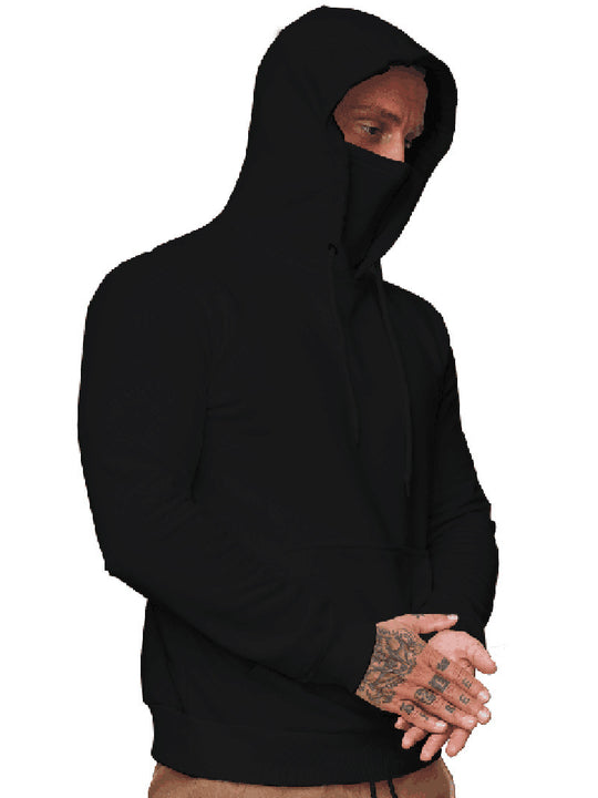 Herren Kapuzenpullover mit multifunktionalem Kragen EB