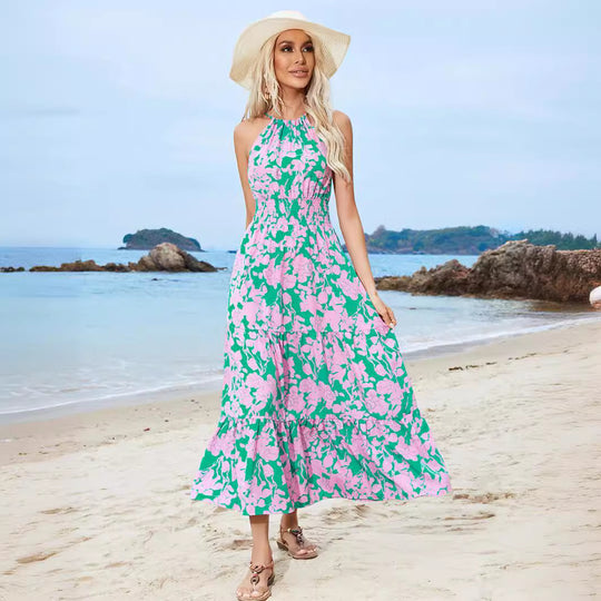Damen Maxikleid mit floralem Muster EB