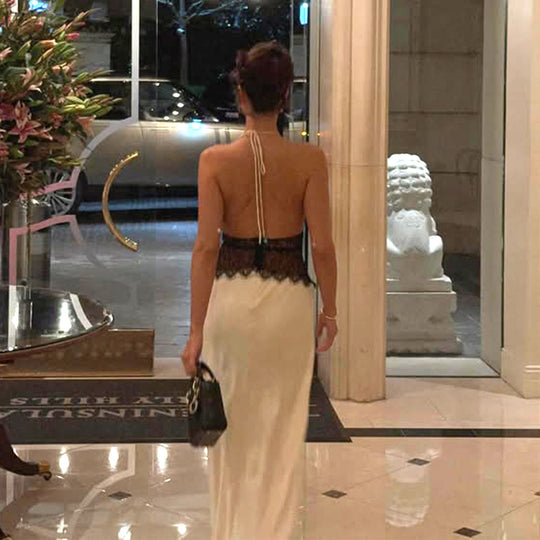 Damen Glamouröses Abendkleid mit Corsagen-Oberteil EB