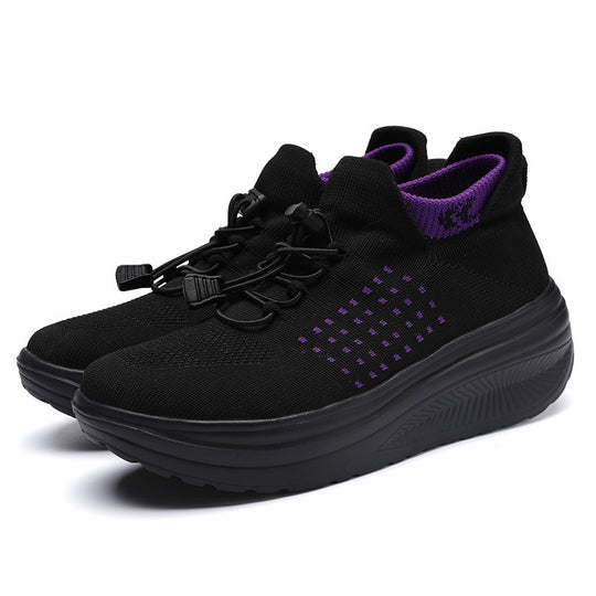 Damen sportliche Sneakers mit elastischem Schnürsystem EB