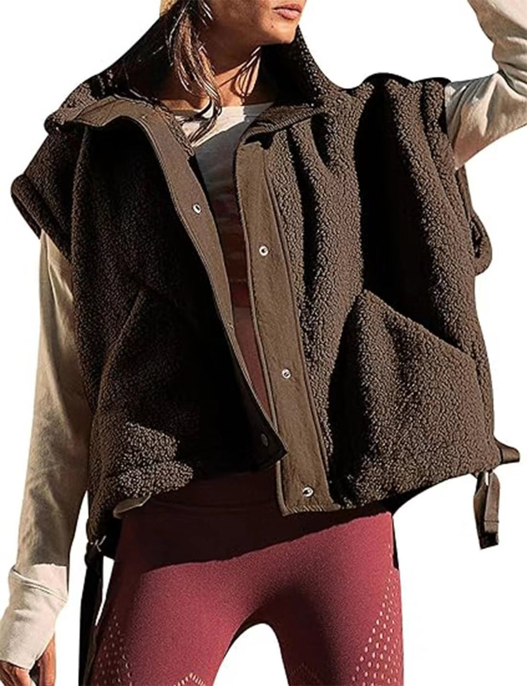 Damen Modische Fleece-Weste EB