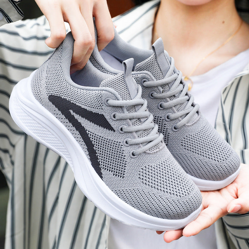 Damen Sportliche Sneakers mit atmungsaktivem Mesh-Obermaterial und elastischer Sohle EB