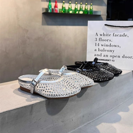 Damen Glamouröse Clogs mit Strassverzierungen EB