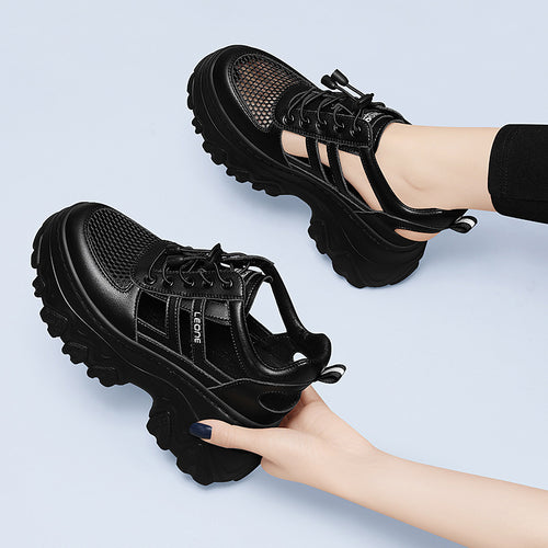 Damen trendige Plateau-Sneaker EB