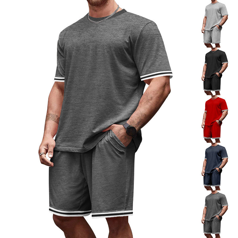 Herren Sportliches Freizeit-Set mit kontrastierenden Details EB