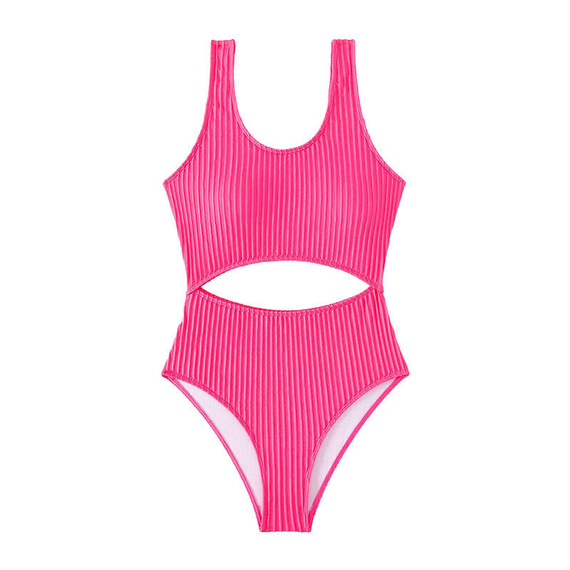 Damen Einteiler Badeanzug mit raffiniertem Cut-Out-Design und sportlichem Schnitt EB