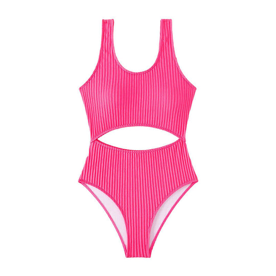 Damen Einteiler Badeanzug mit raffiniertem Cut-Out-Design und sportlichem Schnitt EB