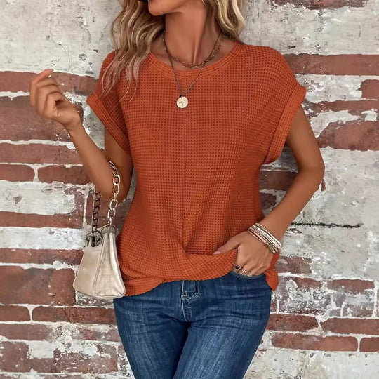 Damen U-Boat Schnitt T-Shirt mit lässigem Look EB