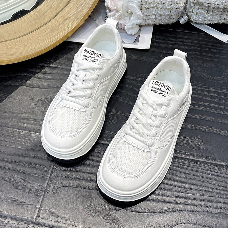 Damen Sportliche Sneakers mit hohem Plateau und atmungsaktiver Oberfläche EB