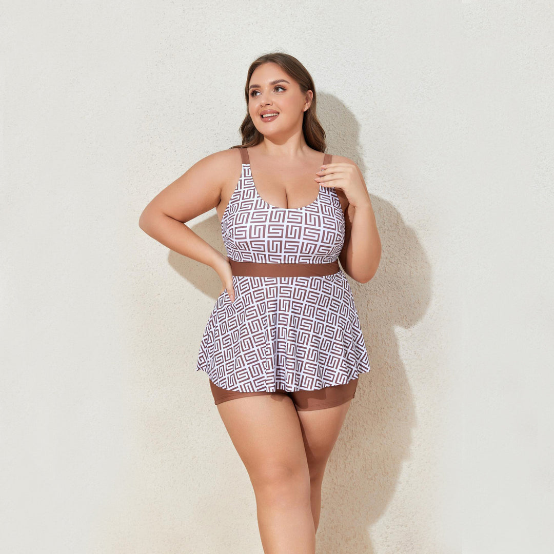 Damen Tankini-Set mit modischem fließendem Oberteil EB