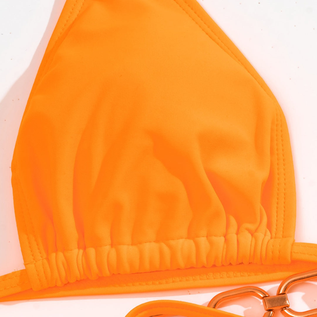 Damen Triangel-Bikini mit Kettenverzierung EB