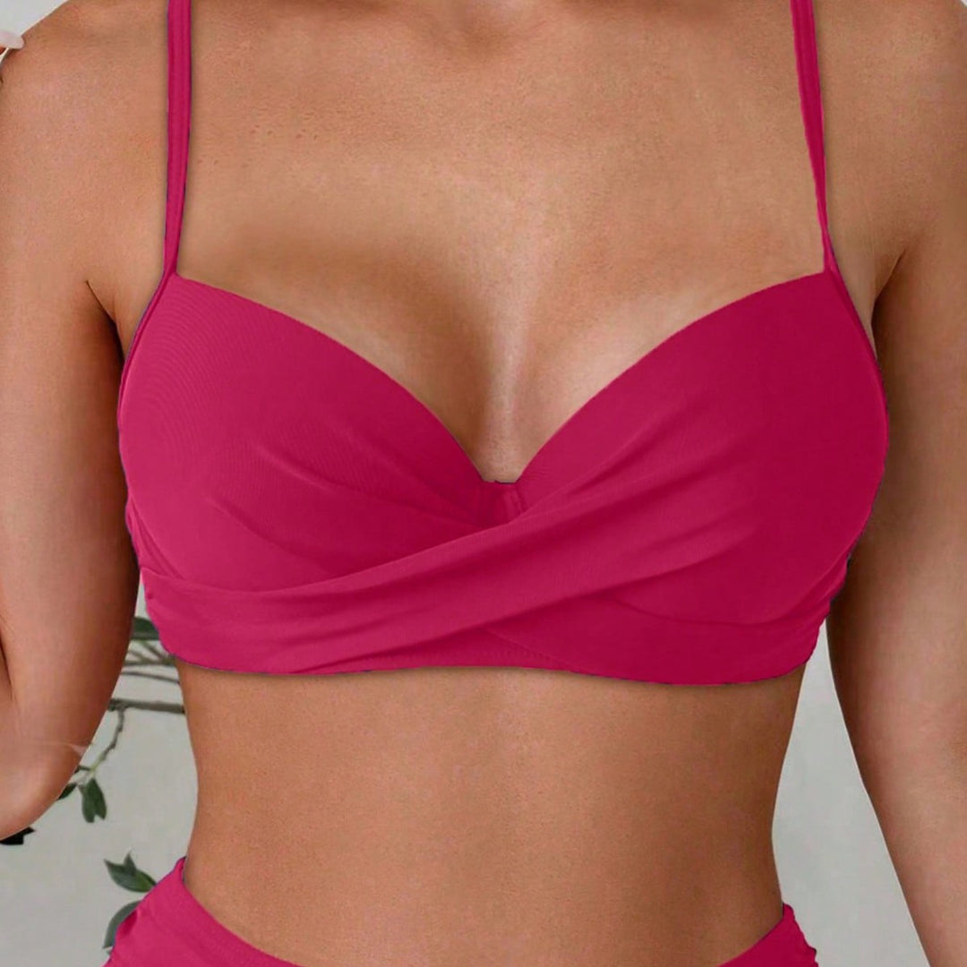 Damen Bikini-Set mit gepolstertem Oberteil und dekorativem Stern-Detail EB