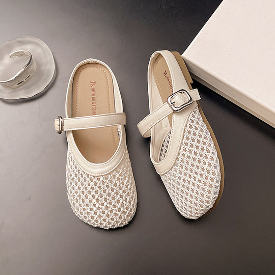 Damen Bequeme und elegante Ballerinas mit verstellbarem Riemen EB