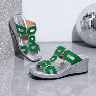 Damen Wedge-Sandalen mit elegantem Riemendesign EB