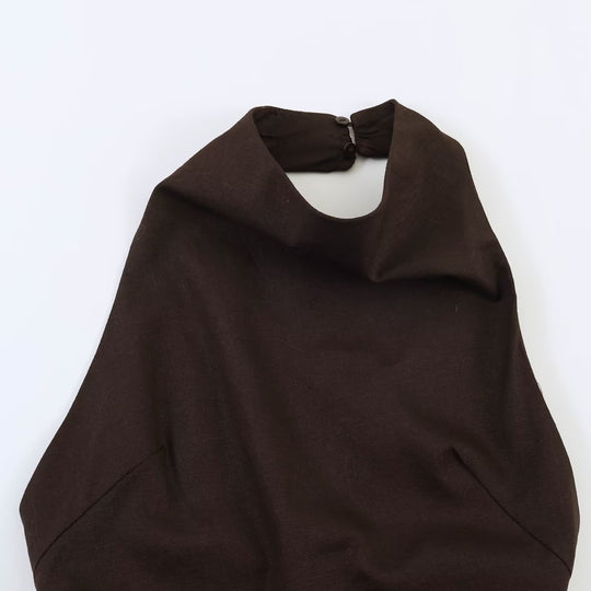 Damen asymmetrisches Kleid mit hochwertigem Material EB