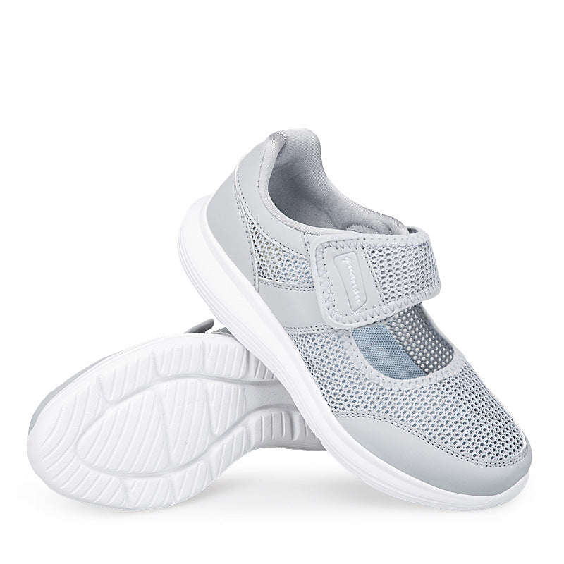Damen Sportliche Gesundheits-Sneaker mit atmungsaktivem Obermaterial und verstellbarem Klettverschluss EB