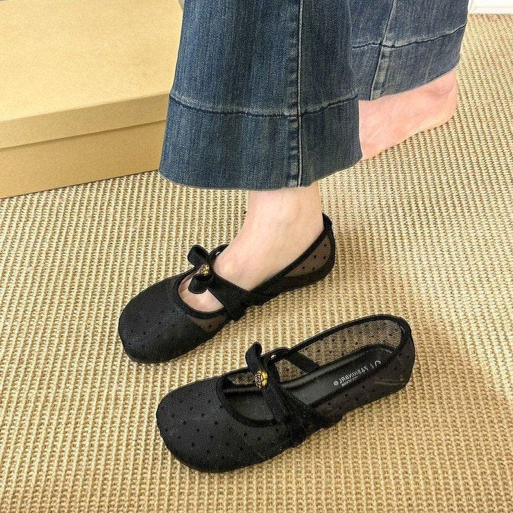 Damen Ballerinas mit dekorativem Riemchen und Comfort-Fußbett EB