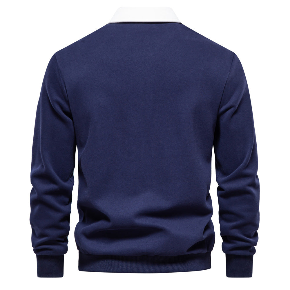Herren Poloshirt mit kontrastierendem Kragen EB