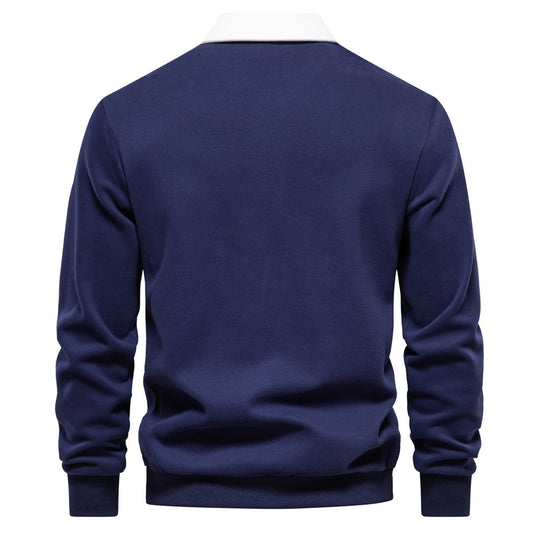 Herren Poloshirt mit kontrastierendem Kragen EB