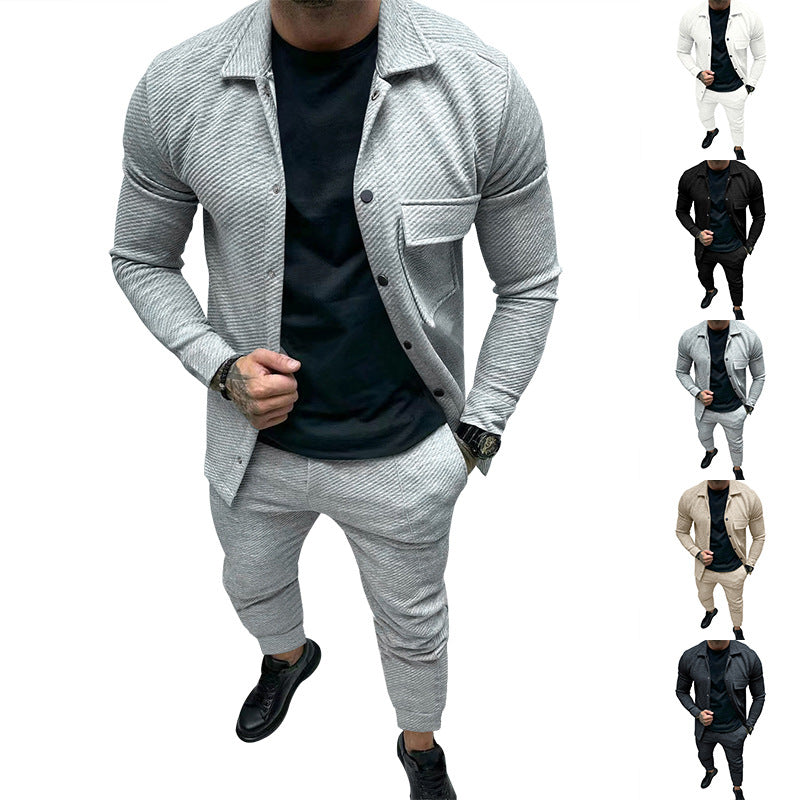 Herren Freizeitanzug mit strukturiertem Design und stilvollen Details EB