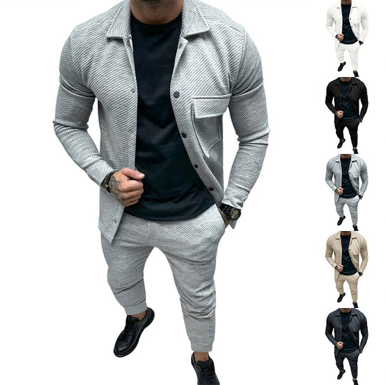 Herren Freizeitanzug mit strukturiertem Design und stilvollen Details EB