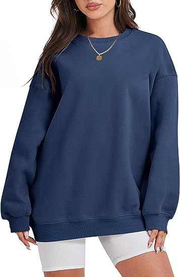 Damen nan extraweites Oversize-Sweatshirt mit überschnittener Schulter und angerautem Innenfutter EB