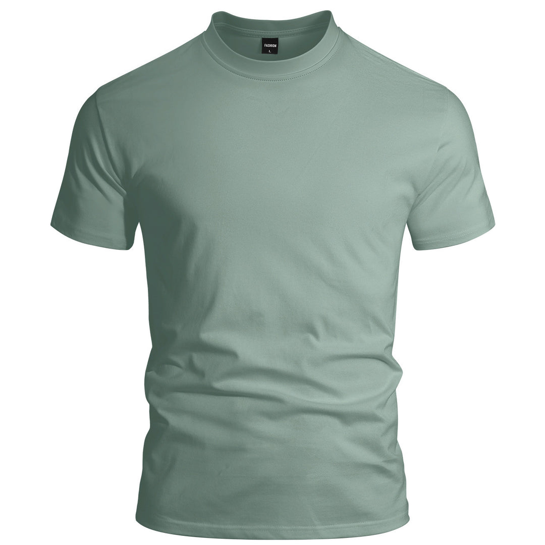 Herren nan eng anliegendes Rundhals-Basicshirt aus Singlejersey mit verstärktem Nackenband EB