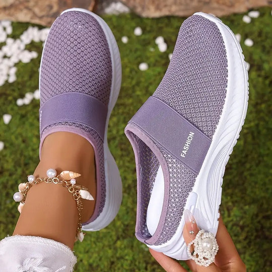 Damen Komfortable und flexible Clogs mit elastischem Riemen EB