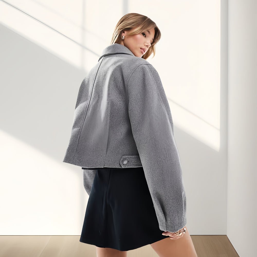 Damen Kurze, kuschelige Jacke aus weichem Wollmix EB