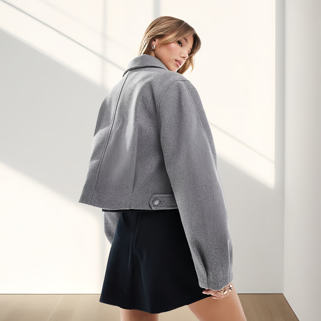 Damen Kurze, kuschelige Jacke aus weichem Wollmix EB
