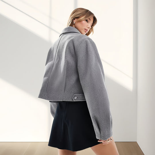 Damen Kurze, kuschelige Jacke aus weichem Wollmix EB