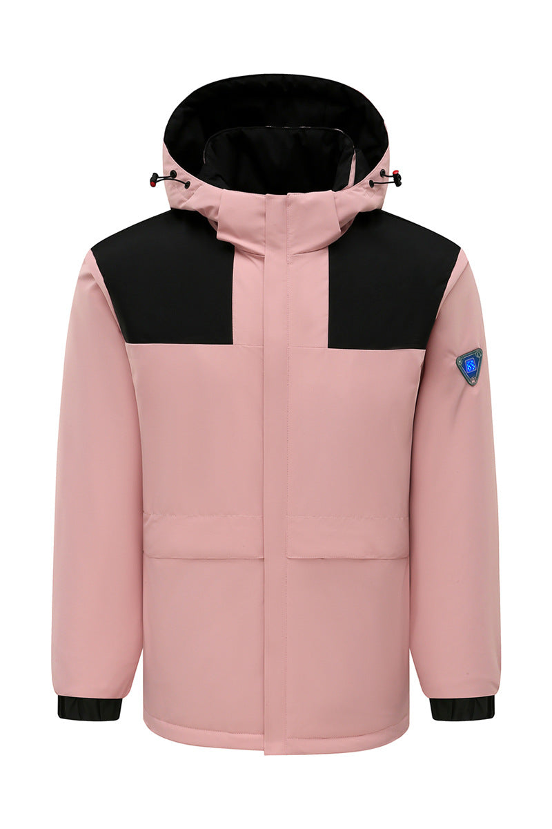 Herren modische Winterjacke mit hohem Kragen und reflektierenden Elementen R&B