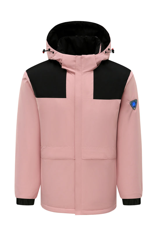 Herren modische Winterjacke mit hohem Kragen und reflektierenden Elementen R&B