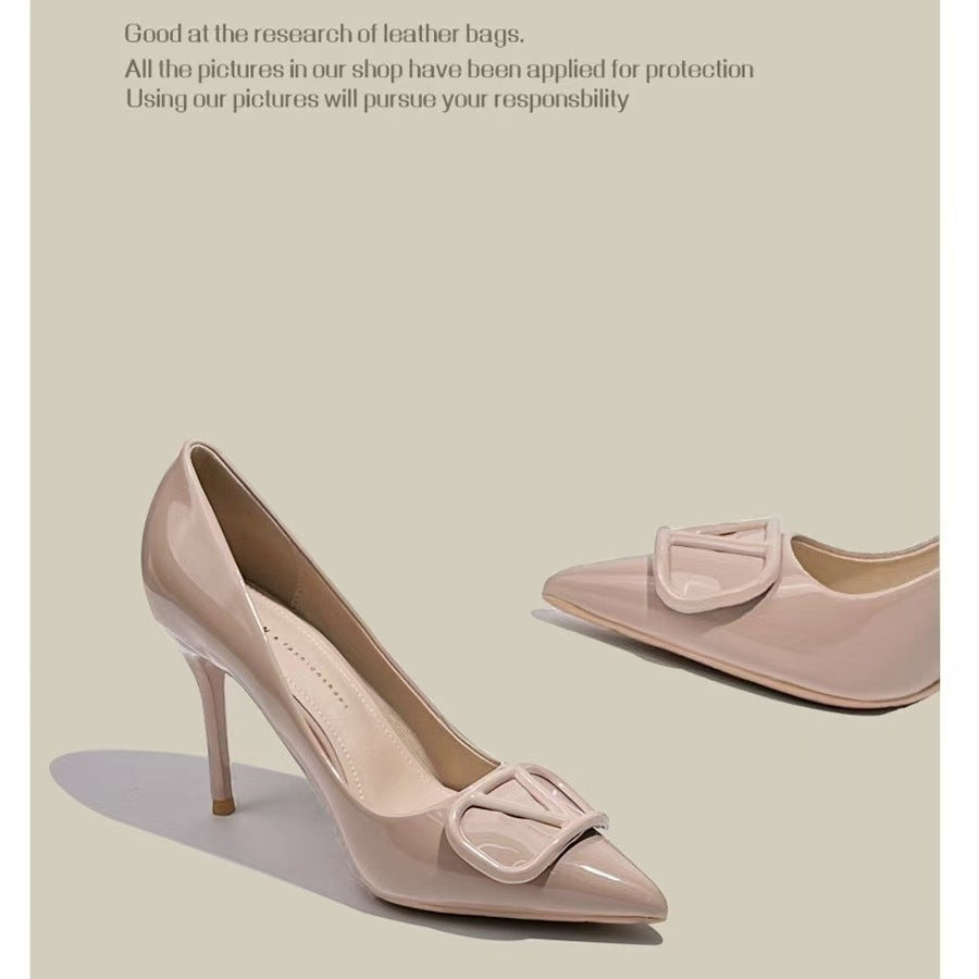 Damen elegante High Heels mit raffinierter Schleifenapplikation EB