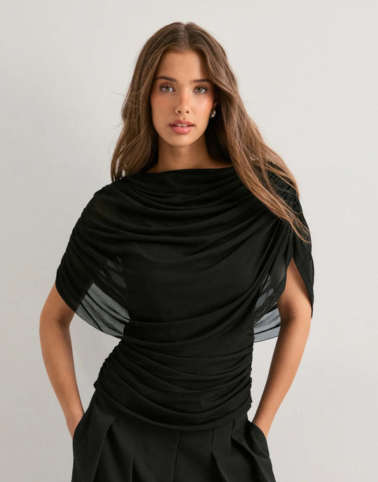 Damen stilvolles Drapiertop EB