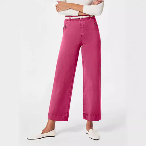 Damen Weitgeschnittene Stoffhose mit eleganten Details EB
