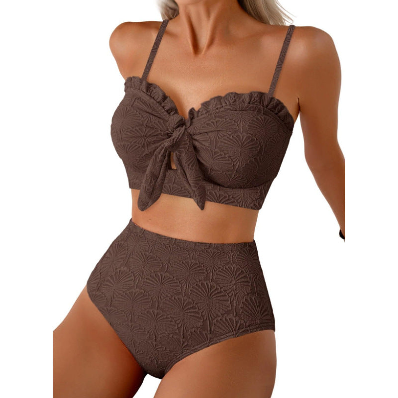 Damen Bikiniset mit hochgeschnittener Hose EB