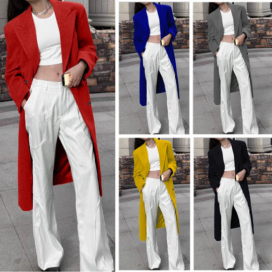 Damen maßgeschneiderter Langblazer mit eleganter Silhouette EB