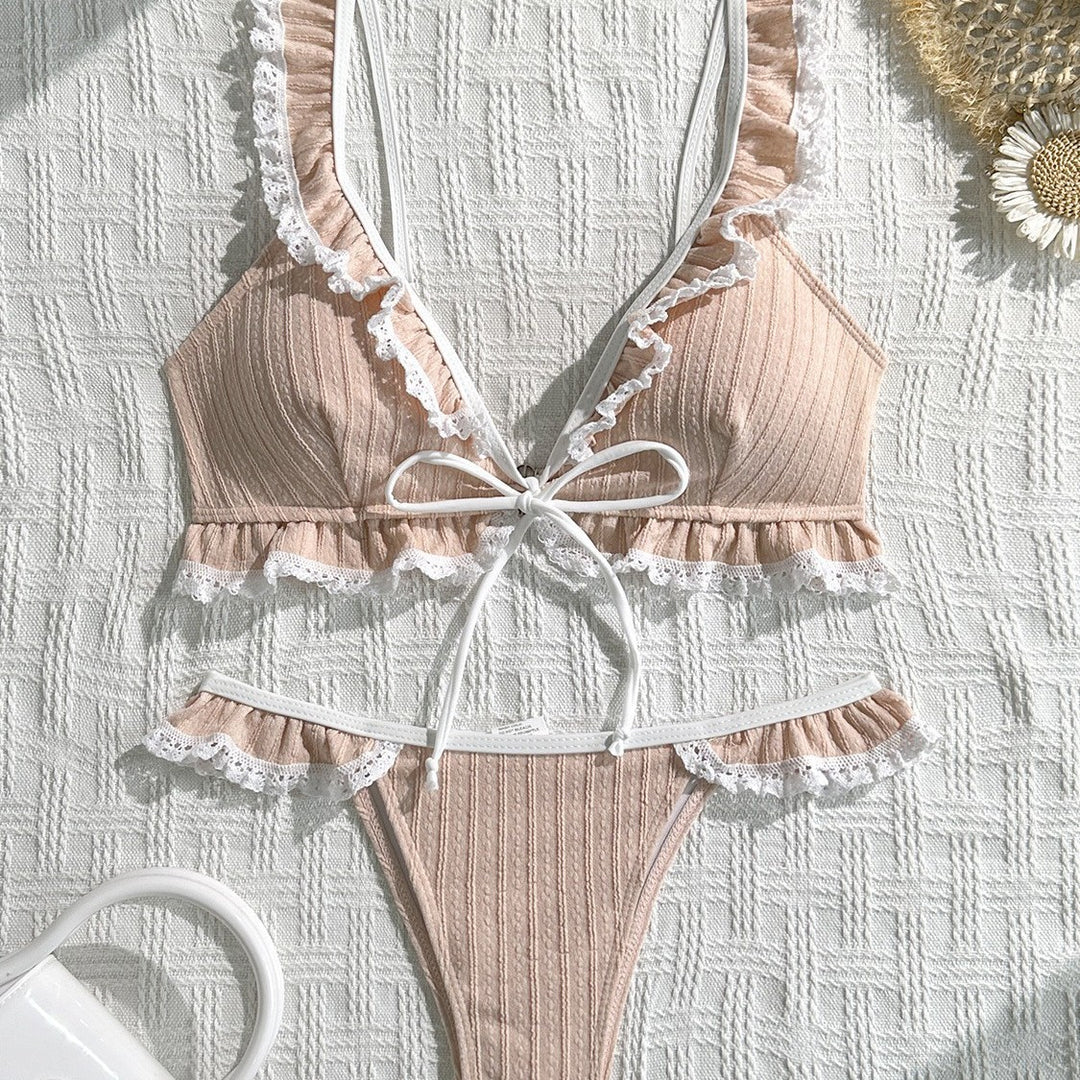 Damen Rüschen Bikini-Set EB