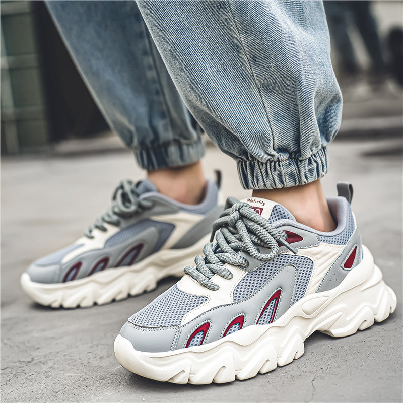 Damen Sportliche Chunky Sneakers mit atmungsaktiver Oberflächenstruktur EB