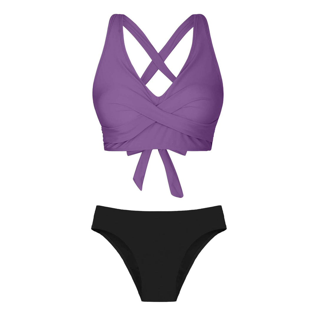 Damen Zweiteiliger Badeanzug mit floralem Design EB