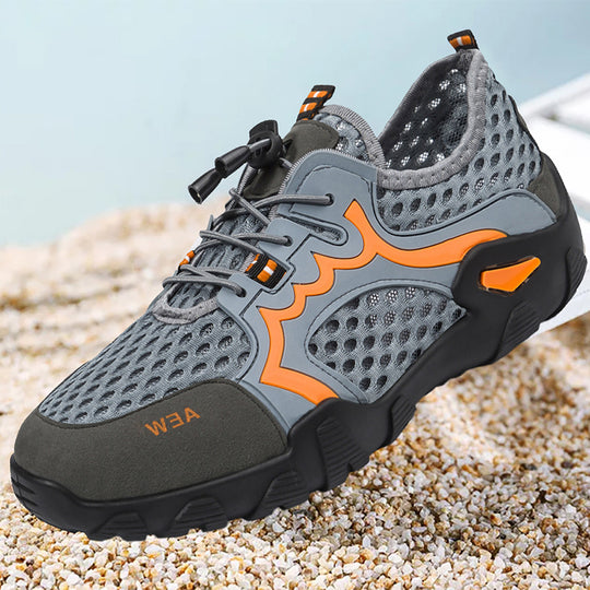 Damen Multifunktionale Mesh-Sneaker mit elastischem Schnürsystem und rutschfester Sohle EB