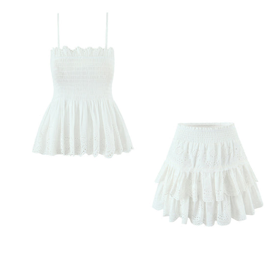 Damen Baumwoll Rüschenshorts EB