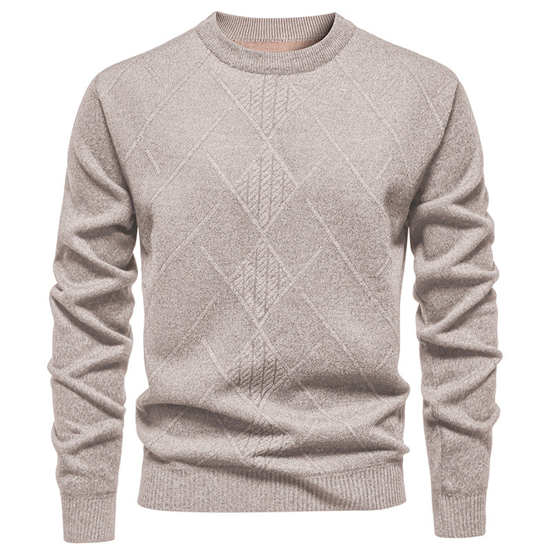 Herren Strickpullover mit modernem Rautenmuster EB