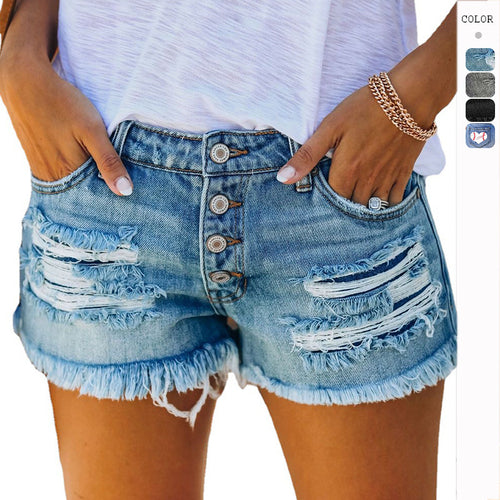 Damen Shorts im Destroyed-Design EB