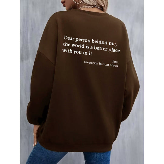 Damen Sweatshirt mit inspirierendem Schriftzug EB