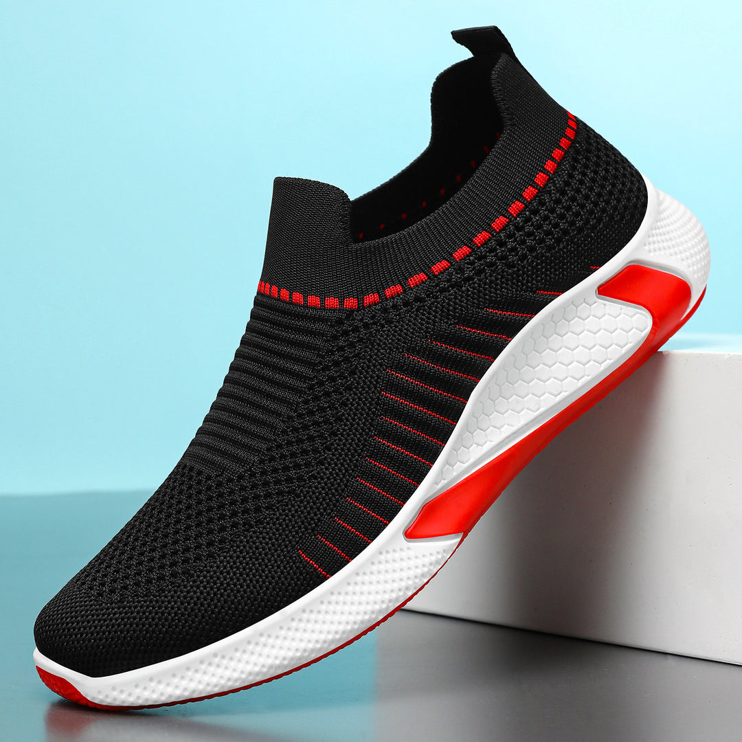 Damen Sportive Slip-On Sneakers mit elastischem Mesh-Obermaterial EB