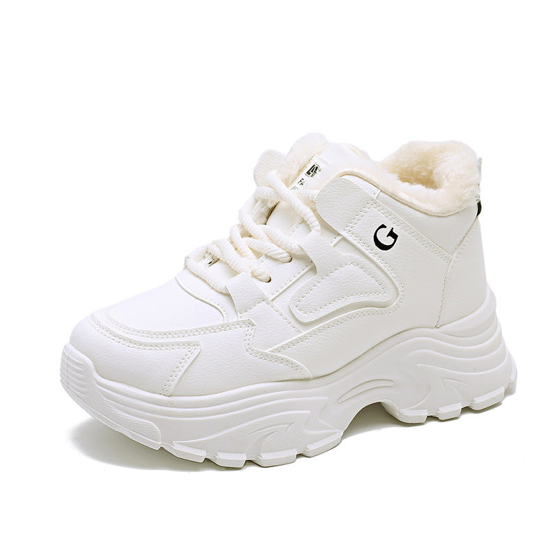 Damen Winterliche High-Top Sneakers mit weichem Fleece-Futter EB