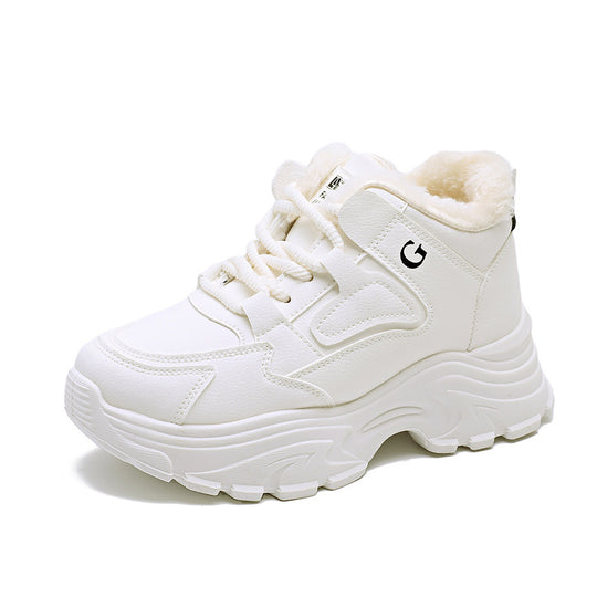 Damen Winterliche High-Top Sneakers mit weichem Fleece-Futter EB